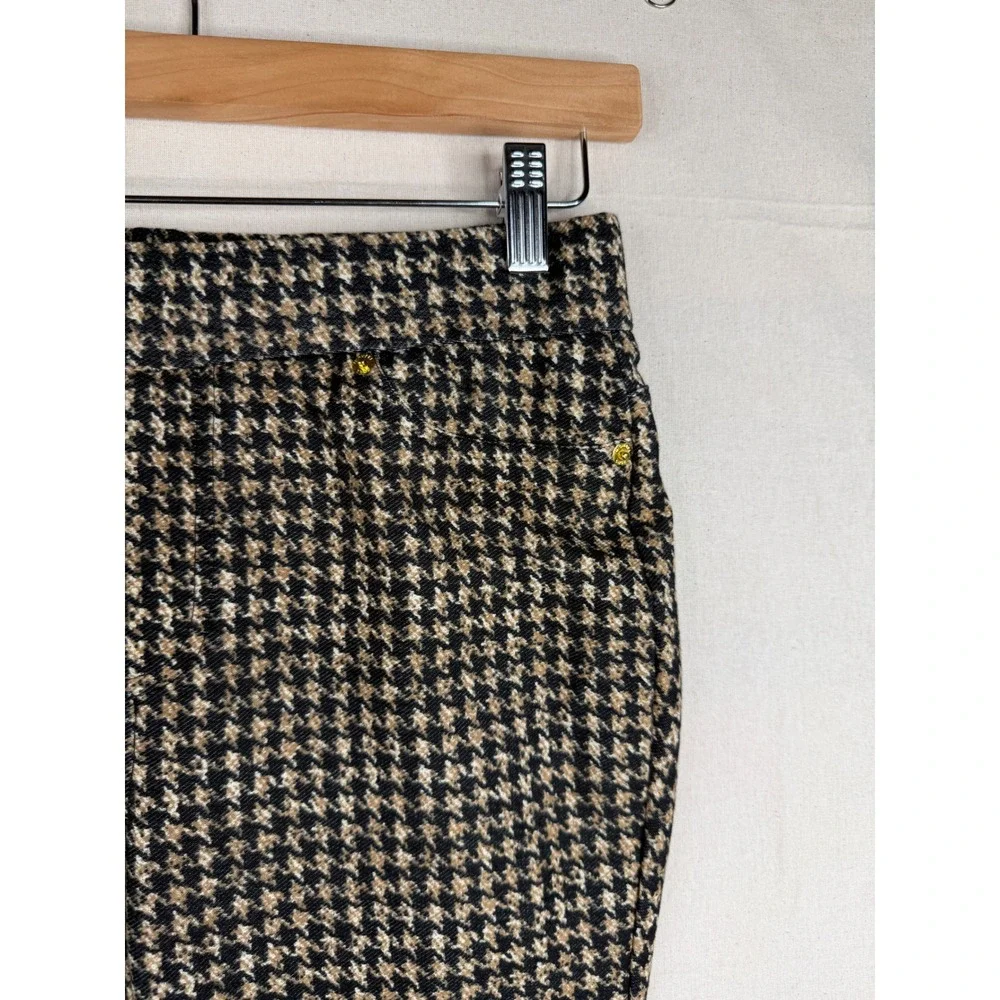 Michael Kors Women's Pull On Pants size‎ P/M Beige Black Houndstooth